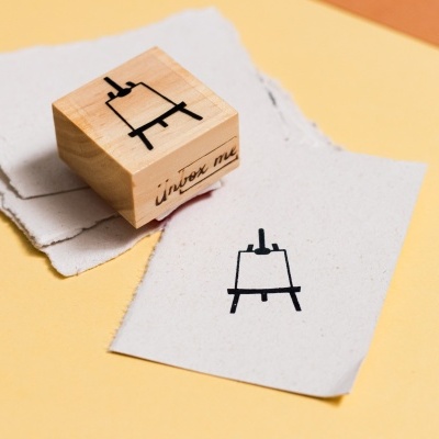 Carimbo&#x20;-&#x20;Cavalete&#x20;de&#x20;pintura&#x20;-&#x20;3x3cm