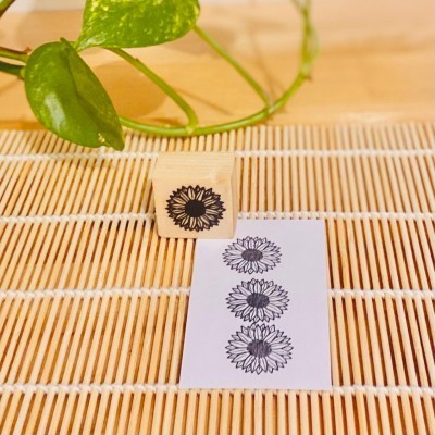 Carimbo&#x20;-&#x20;Girassol&#x20;-&#x20;3x3cm