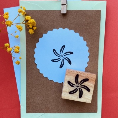 Carimbo&#x20;-&#x20;Floral&#x20;5&#x20;-&#x20;4x4cm