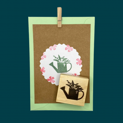 Carimbo&#x20;-&#x20;Bule&#x20;floral&#x20;-&#x20;5x5cm