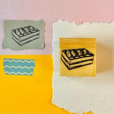 Carimbo&#x20;-&#x20;Fatia&#x20;de&#x20;brownie&#x20;&#x28;culin&#x00E1;ria&#x29;&#x20;-&#x20;3x3cm