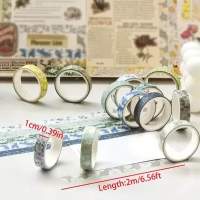 Washi&#x20;Tape&#x20;-&#x20;Fita&#x20;autocolante&#x20;decorativa&#x20;de&#x20;papel-&#x20;Pack&#x20;com&#x20;5&#x20;Unidades