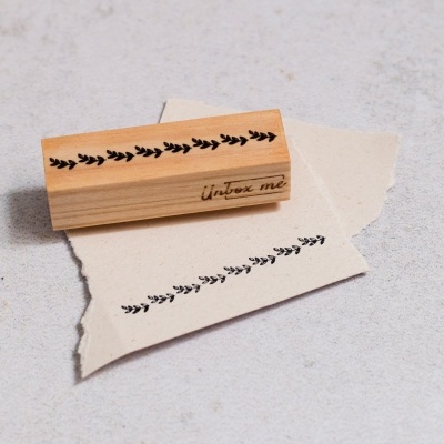 Carimbo&#x20;-&#x20;Faixa&#x20;Folhagem&#x20;1-&#x20;2x7cm