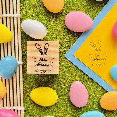 Carimbo&#x20;-&#x20;Feliz&#x20;P&#x00E1;scoa&#x20;orelhas&#x20;de&#x20;coelho&#x20;-&#x20;3x3cm