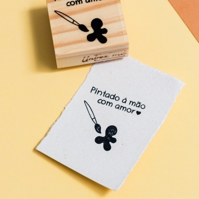 Carimbo&#x20;-&#x20;Pintado&#x20;&#x00E0;&#x20;m&#x00E3;o&#x20;com&#x20;amor&#x20;-&#x20;4x4cm