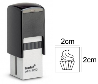 Carimbo automático Trodat Printy 4922 com desenho de cupcake