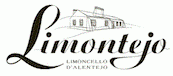 Logotipo Limontejo com texto LIMONCELLO D'ALENTEJO e casas estilizadas