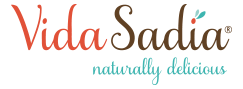 Logótipo Vida Sadia naturally delicious em várias cores sobre fundo branco
