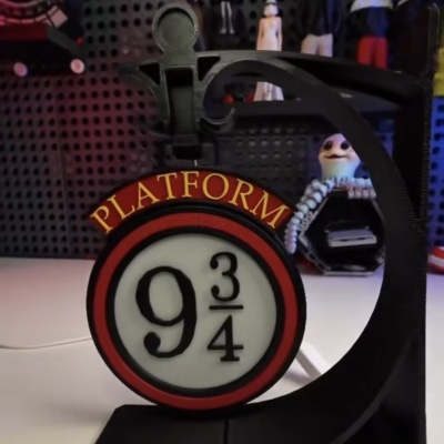 Suporte de telemóvel plataforma 9 3/4 Harry Potter preto