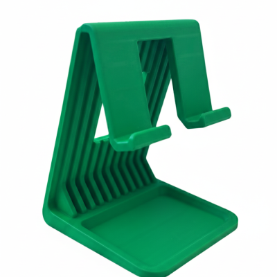 Suporte verde para telemóvel ou tablet em plástico