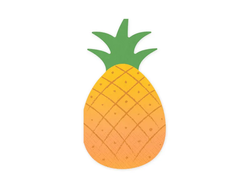 Decoração em forma de ananás amarelo e verde