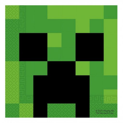 Padrão pixelizado verde e preto com rosto do Creeper de Minecraft