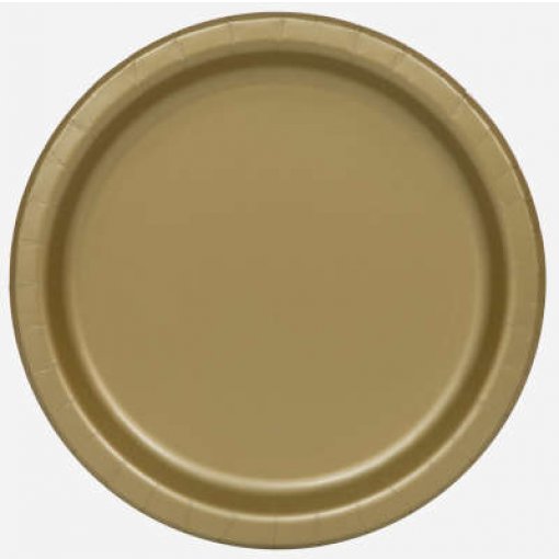 Prato descartável redondo bege de papel kraft