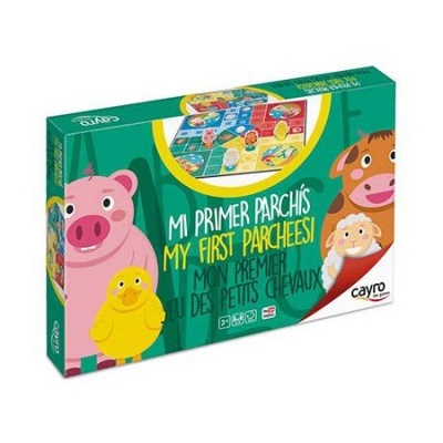 Caixa de jogo de tabuleiro infantil Mi Primer Parchís com desenhos de animais