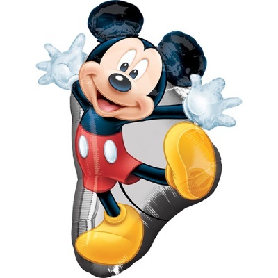 Balão de hélio do Mickey Mouse com calções vermelhos e sapatos amarelos