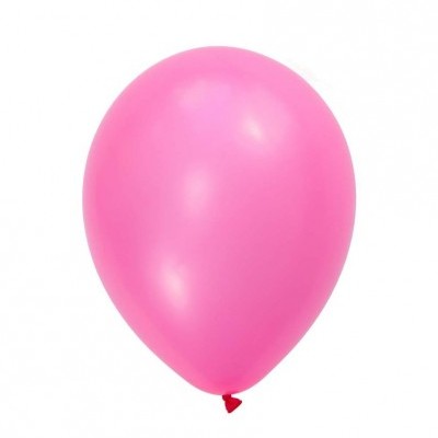 Balão rosa de látex com nó vermelho