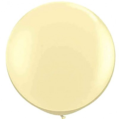 Balão redondo bege claro com fundo branco