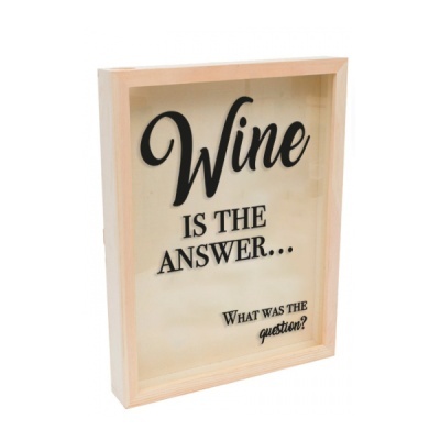 Quadro decorativo em madeira clara com texto em inglês