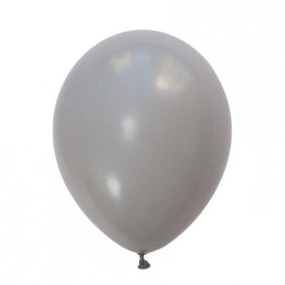 Balão cinzento brilhante contra fundo branco