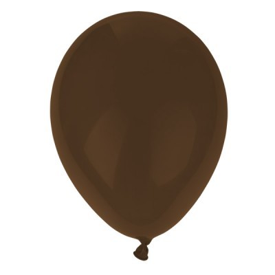 Balão castanho escuro de látex com nó