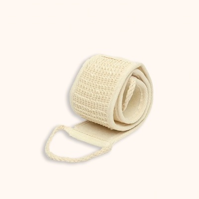 Exfoliante corporal de cor creme enrolado com alça