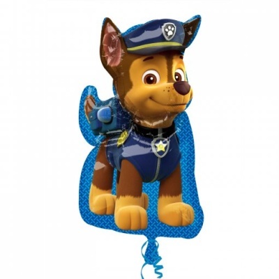 Balão em forma do personagem Chase da série Paw Patrol