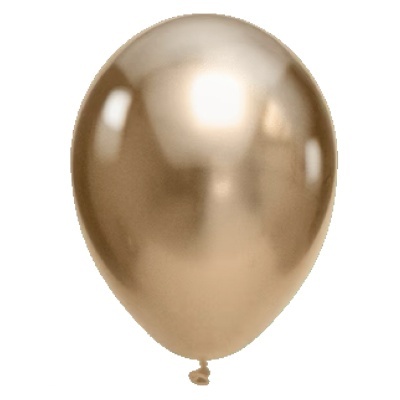 Balão metálico dourado oval brilhante