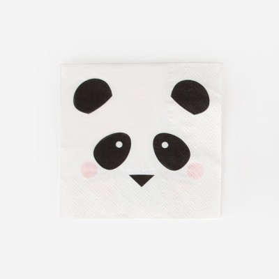 Guardanapo de papel com estampa de panda