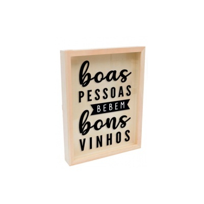 Quadro decorativo de madeira com texto 