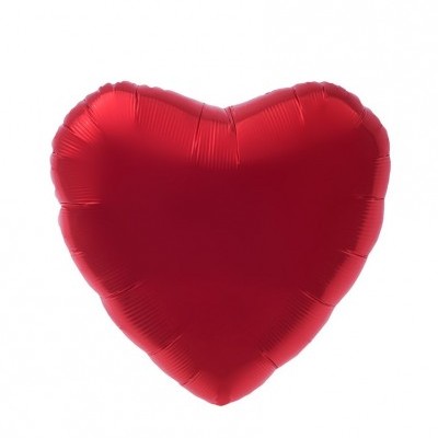 Balão vermelho em forma de coração
