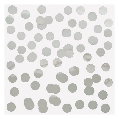 decoração de parede com pequenos espelhos redondos prateados