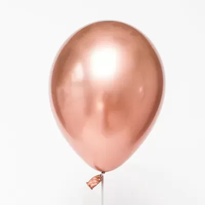 Balão metálico cor cobre com superfície brilhante