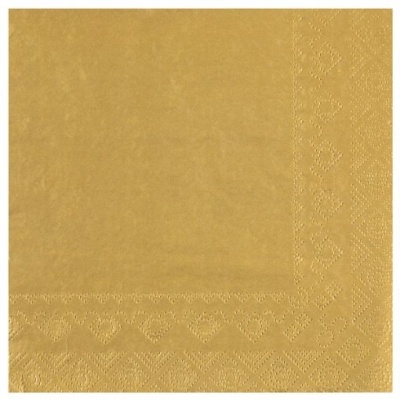 Guardanapo amarelo com padrão de corações nas bordas