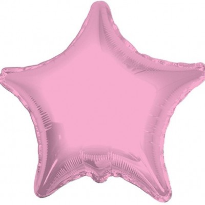 Balão estrela rosa metálico