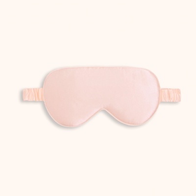 Máscara de dormir rosa claro com elásticos