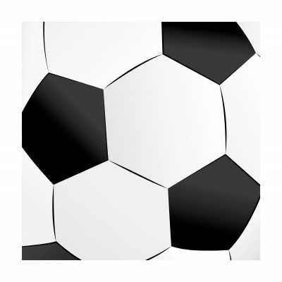 Bola de futebol preta e branca com padrão clássico