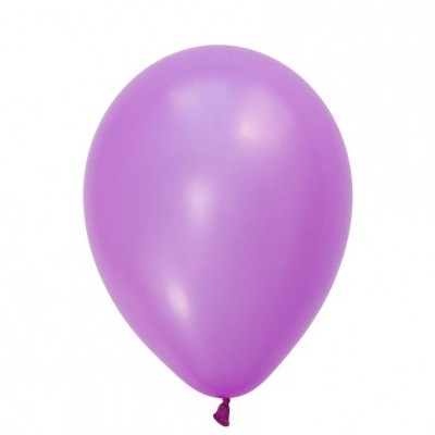 Balão lilás de látex inflado com nó