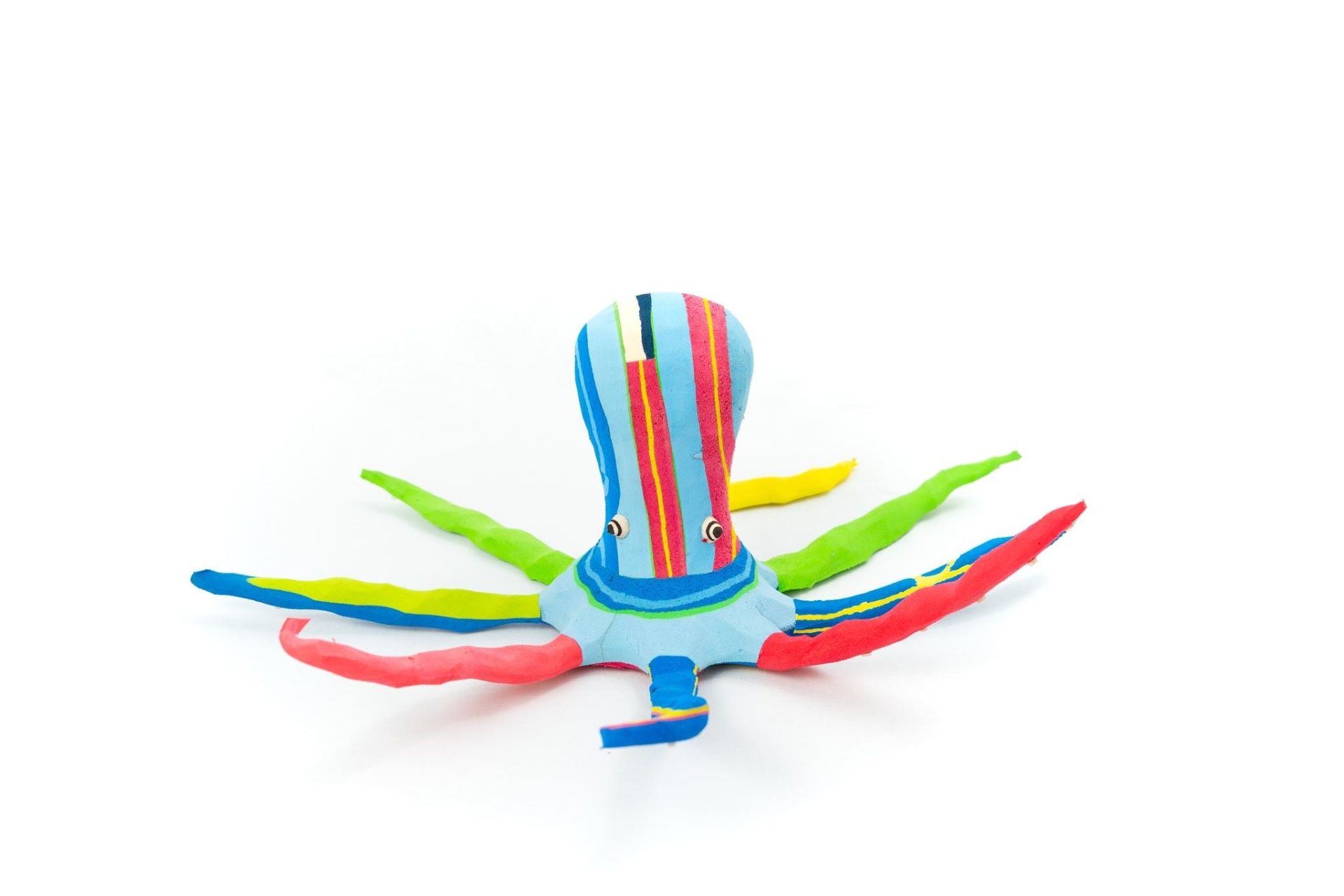 Polvo M Brinquedo polvo colorido de tecido com oito tentáculos