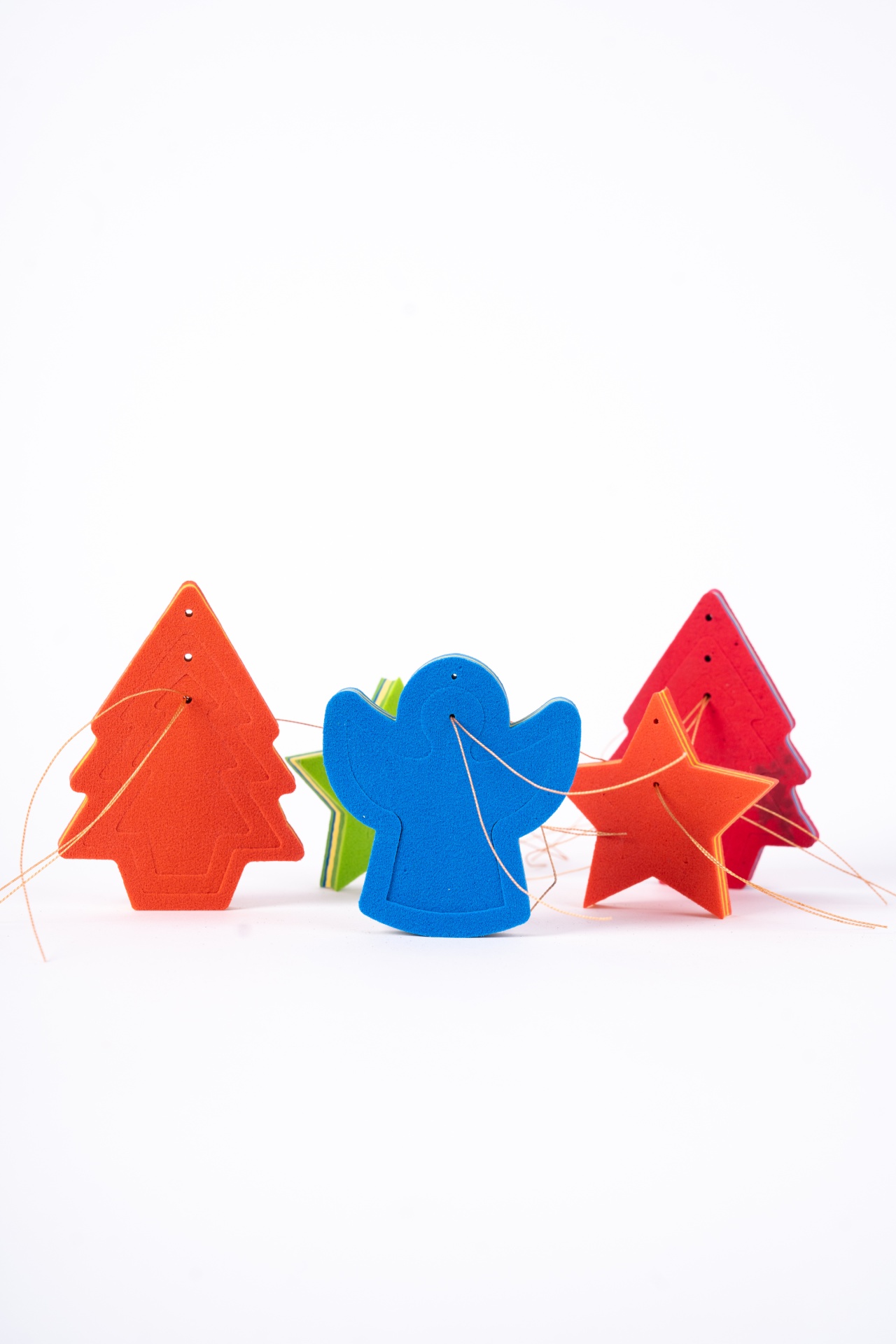 Pendentes de Natal Decoração de Natal em espuma colorida com formas variadas