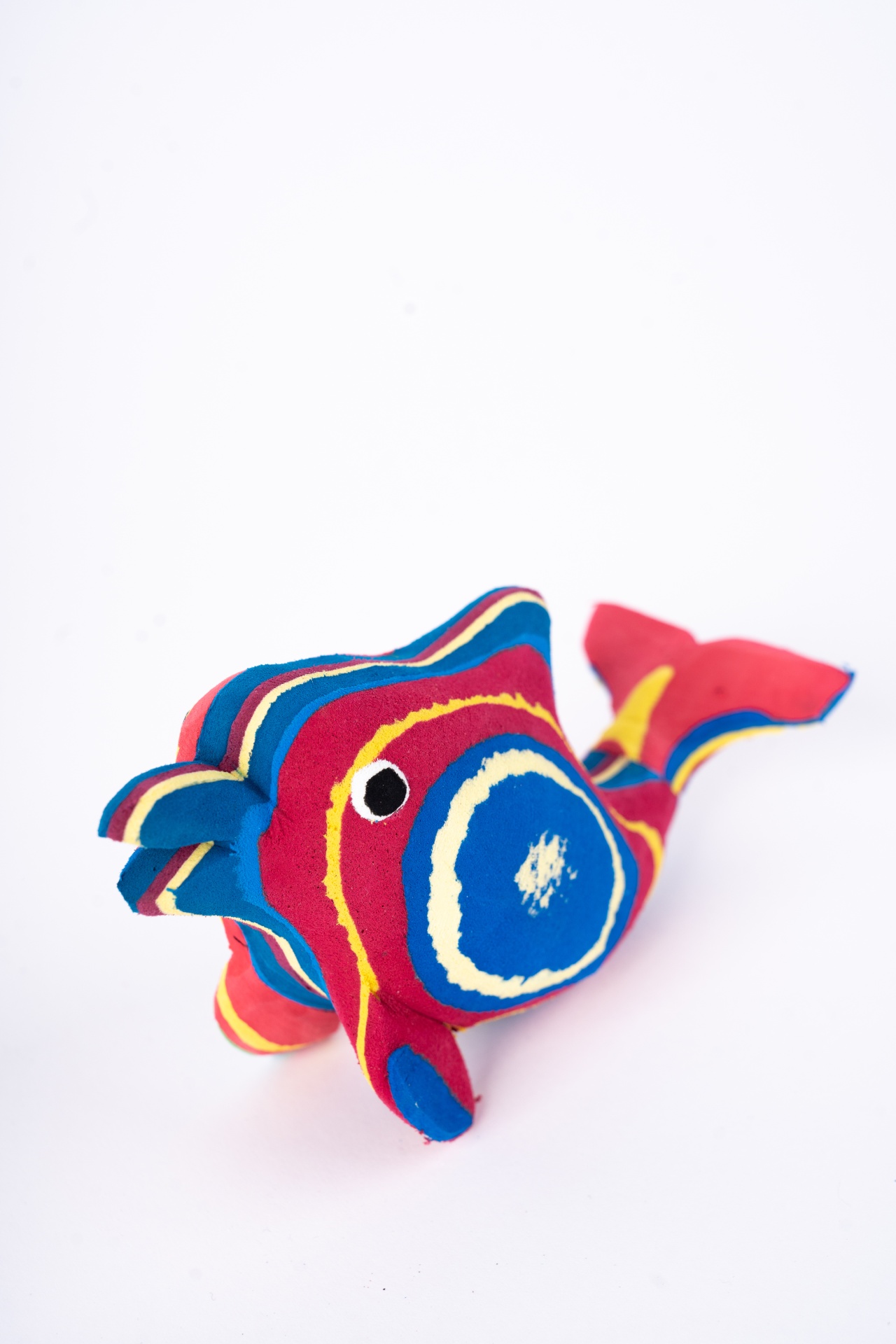 Golfinho S Boneco de peixe de tecido colorido com padrão circular