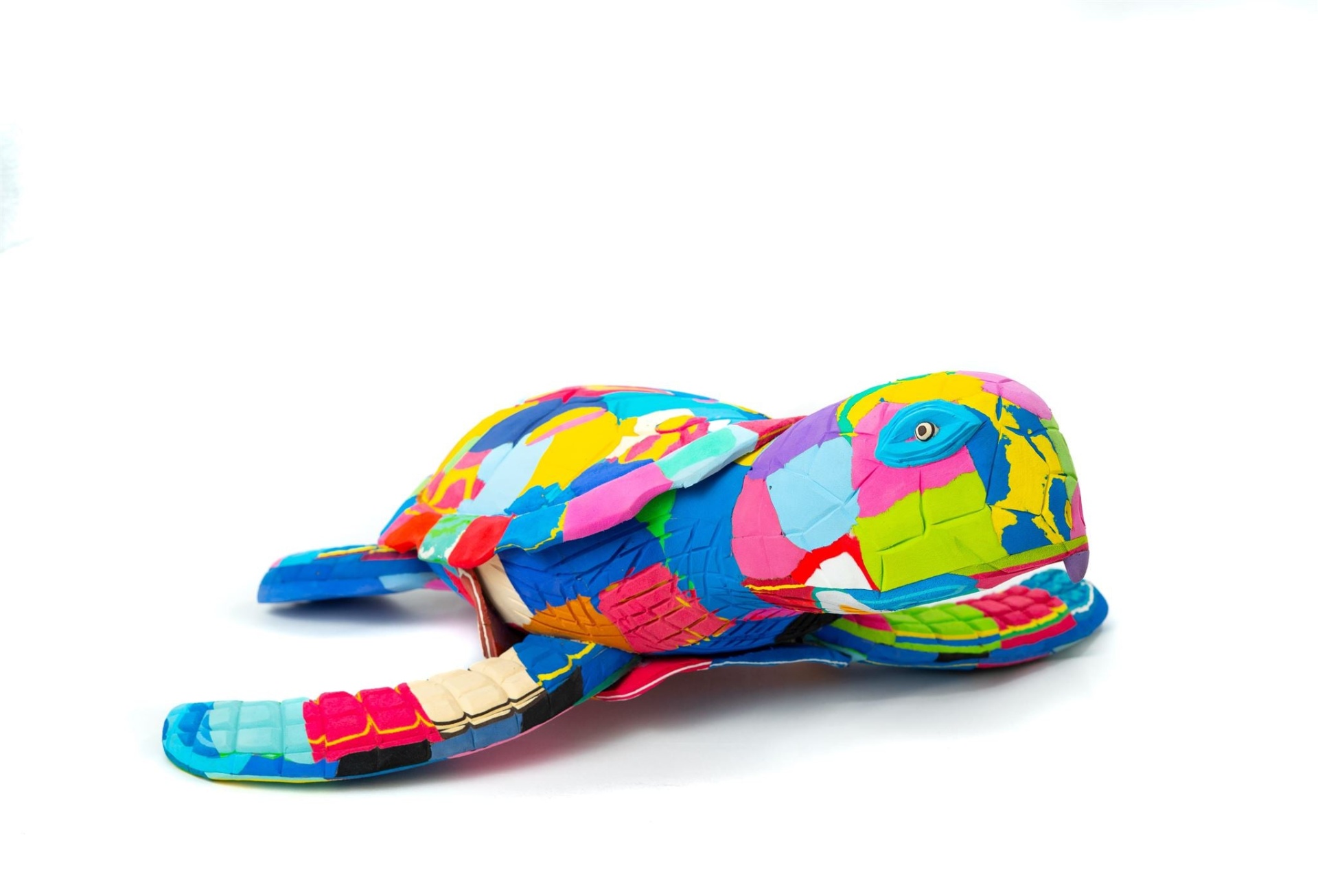 Tartaruga XL Brinquedo de tartaruga colorido sobre fundo branco