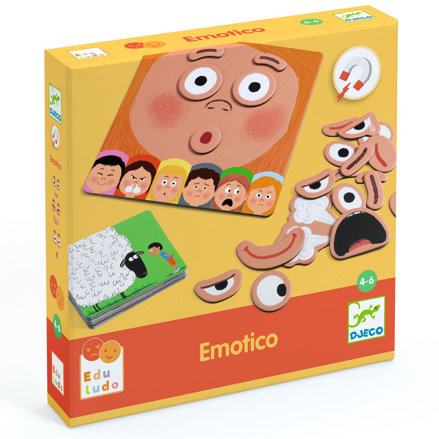 Jogo infantil Emotico Djeco com peças para montar rostos