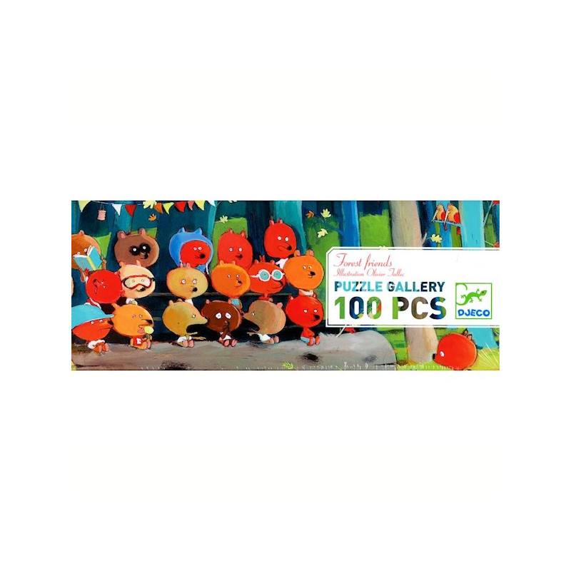 Quebra-cabeças Djeco 100 peças com ilustração de pássaros coloridos