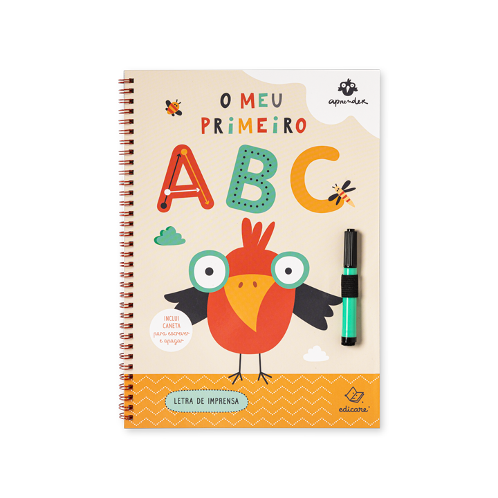 Livro infantil O MEU PRIMEIRO ABC com caneta presa