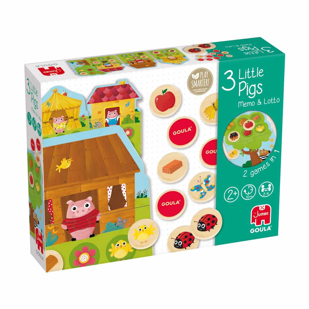 Caixa de jogo infantil 3 Little Pigs Memo & Lotto Goula