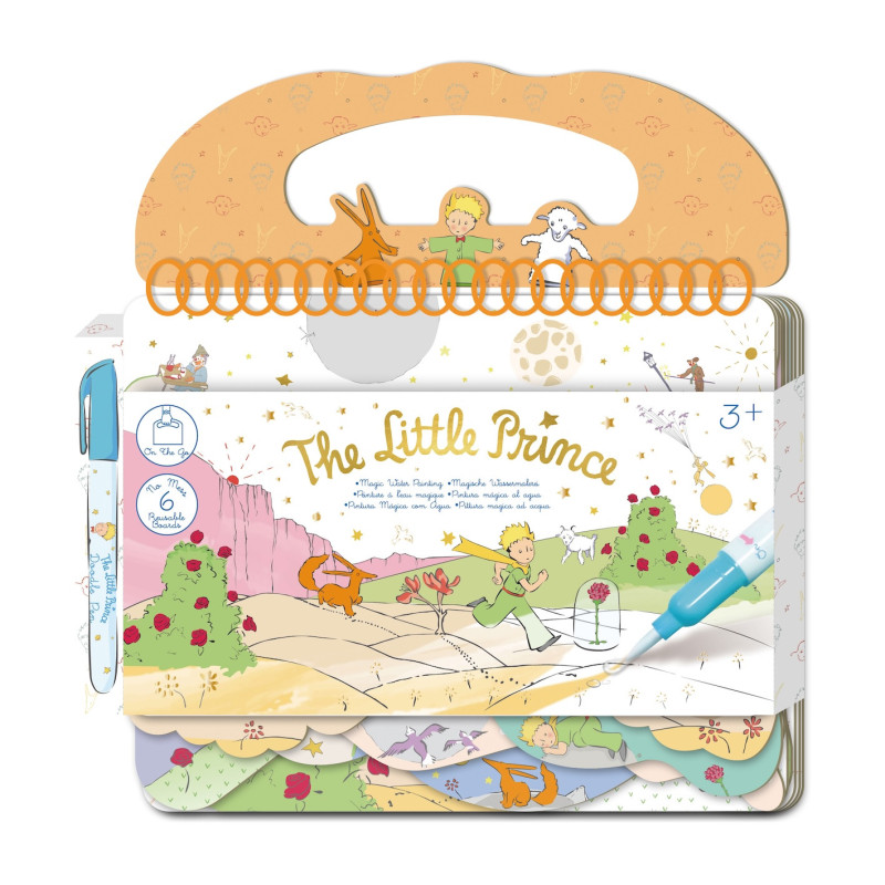 Conjunto The Little Prince com caneta azul e cartões reutilizáveis para pintar