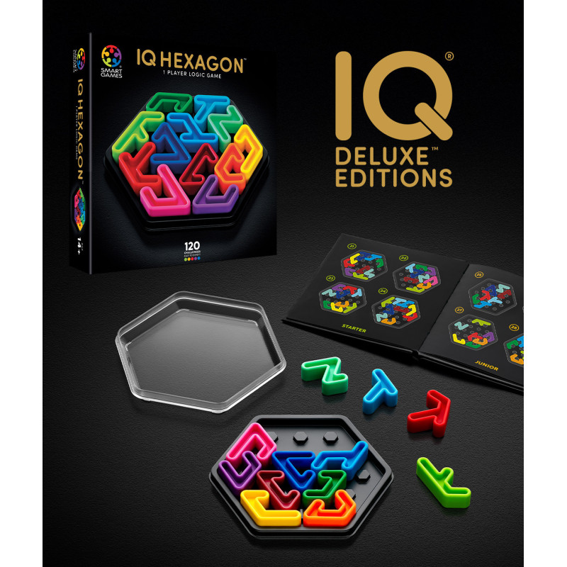 Jogo IQ Hexagon peça lógica coloridas tabuleiro hexagonal plástico
