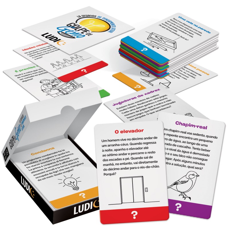 Cartas coloridas do jogo 