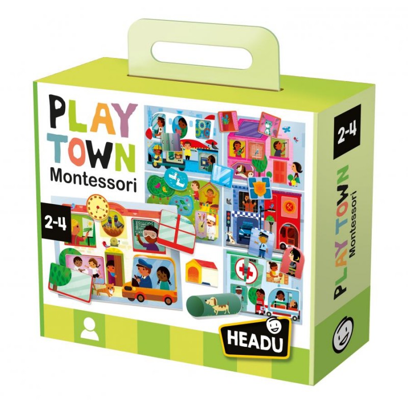 Caixa de jogo educativo PLAY TOWN Montessori para idades 2-4 anos