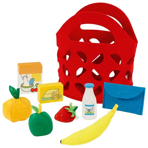 Saco de compras em feltro com acessórios